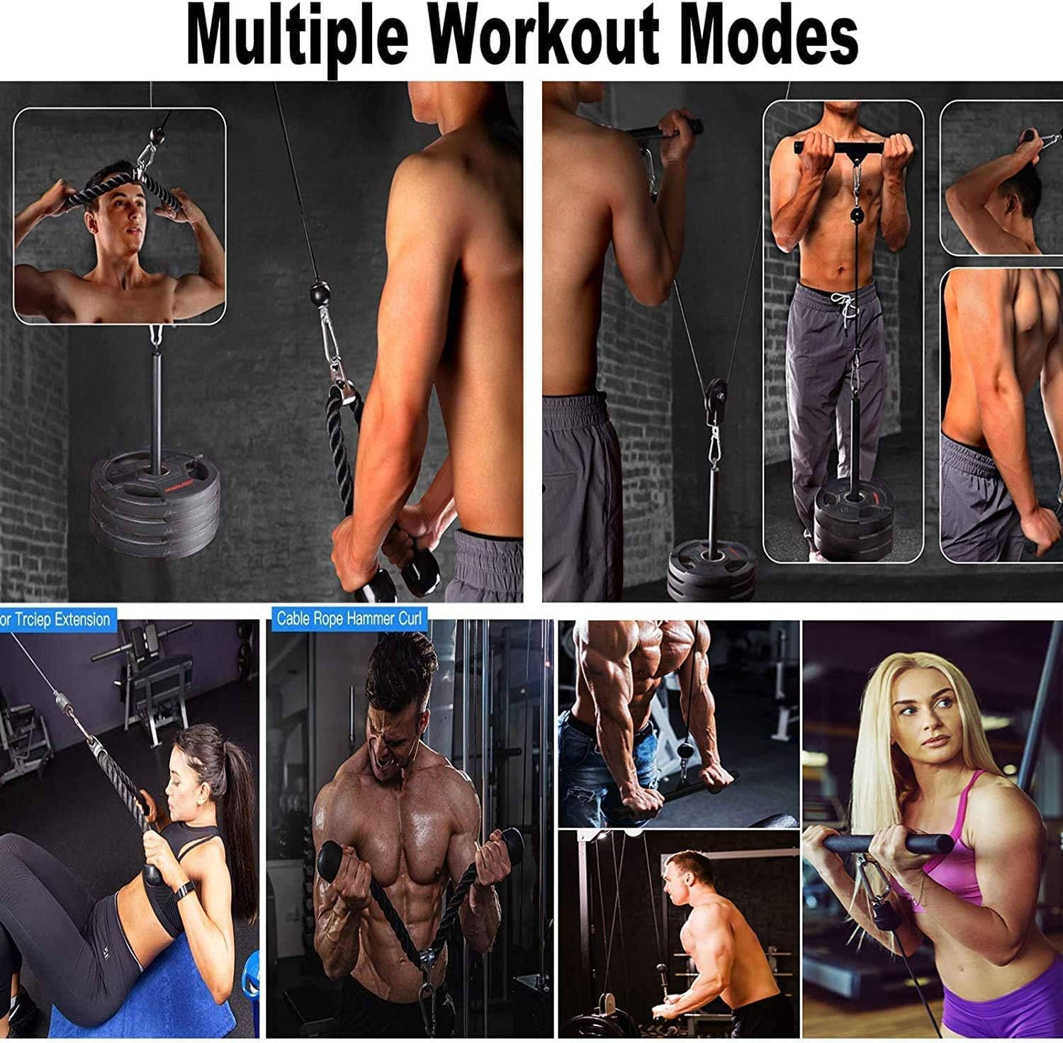 Wyciąg kablowy, fitness, podciąganie ramion, treningu siłowego, bicepsów, pleców, przyrząd treningowy DIY, akcesoria do sprzętu sportowego, sprzętu fitness, rolki kierunkowe, trener siłowy