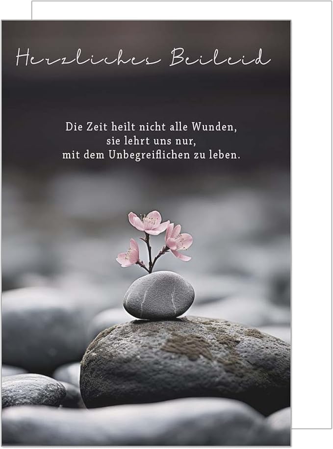 Mein Herzliches Beileid Und Viel Kraft Spanisch Edition Seidel Premium Trauerkarte mit Umschlag. Beileidskarte Trauer