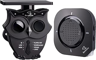 1/2 Mile Long Range Solar Wireless Driveway Alarm System IP65 Weatherproof Outdoor Motion Detectors&Sensor 120dB Siren Sound Light Security Alert System Monitor&Protect Outdoor/Indoor Property(1R1S)