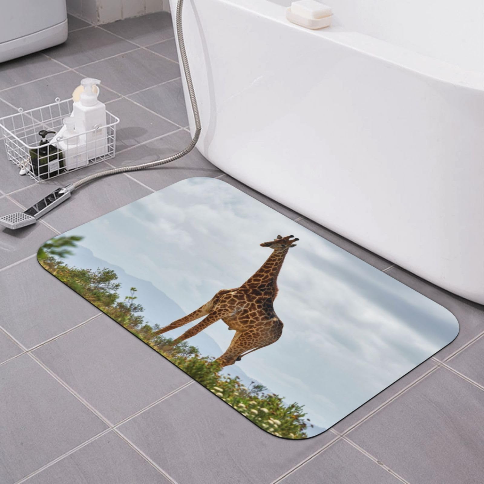 Tapis de bain séchage rapide en terre de diatomée ultra absorbante
