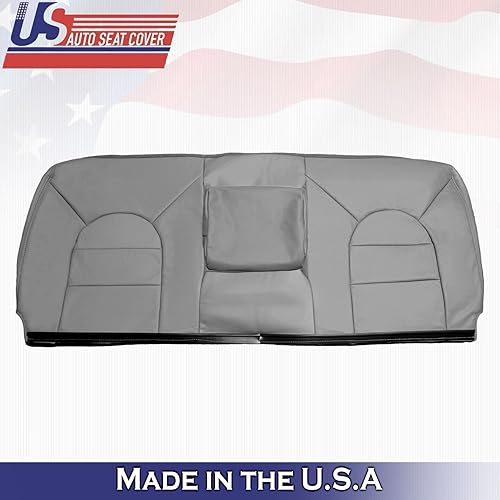 Miniatura 3 de U.S.AutoSeatCover 1999 para Ford F250 F350 Lariat - Fundas de asiento de cuero para asiento superior e inferior, color gris