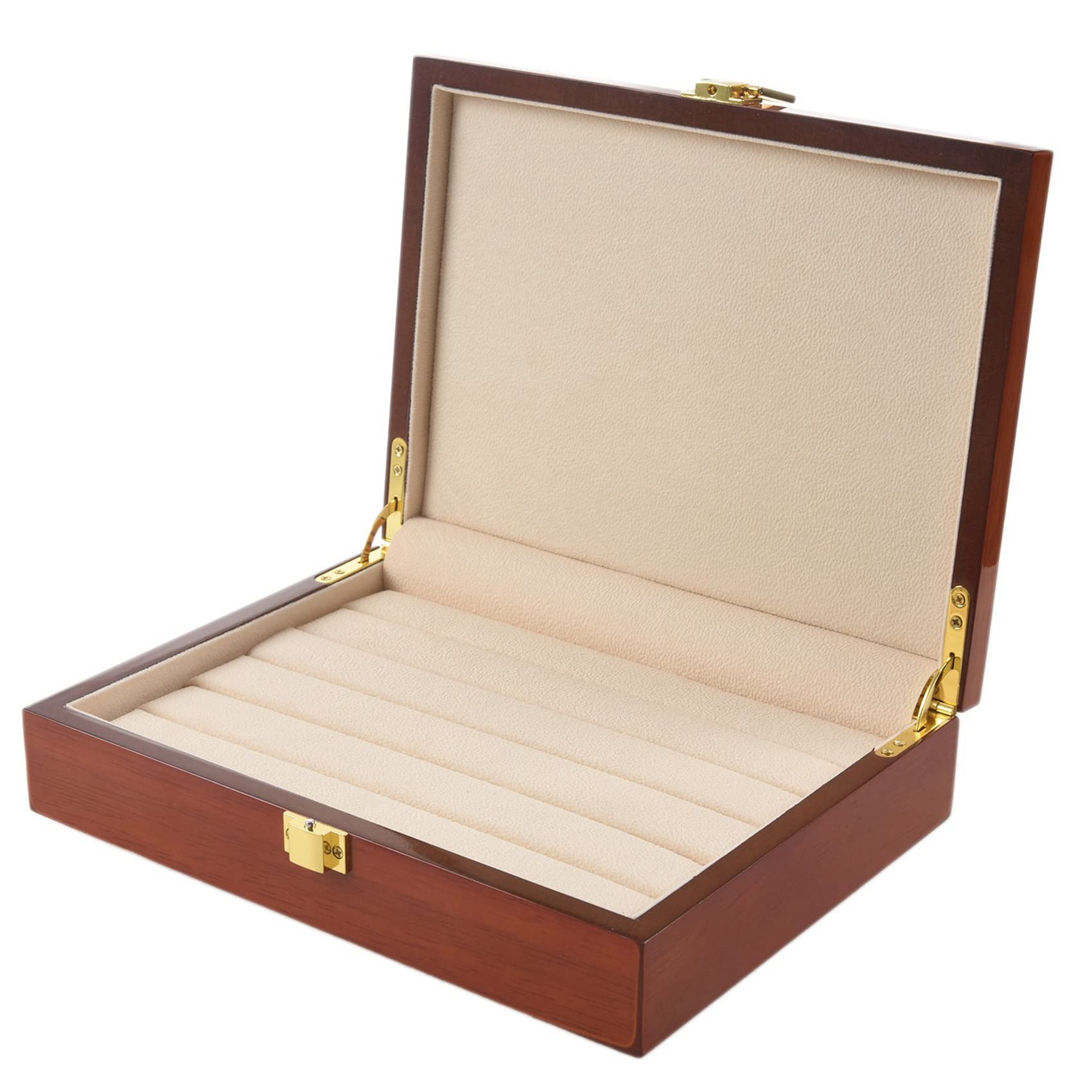 3X Caja de Exhibición de Madera Vintage Exhibición de para Anillos Aretes Gemelos