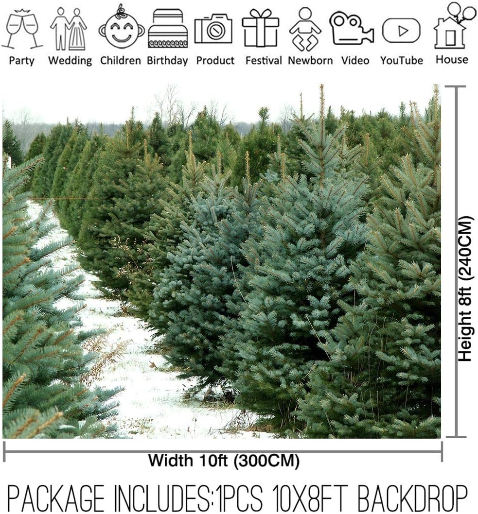 Tор Brаndѕ Allenjoy 10x8ft Christmas Tree Farm Winter Green Pine Backdrop for Studio Photography Picture Holiday Xmas Snow Background Home Decor Newborn Party Decoration Family Portrait Photoshoot Props Supplies