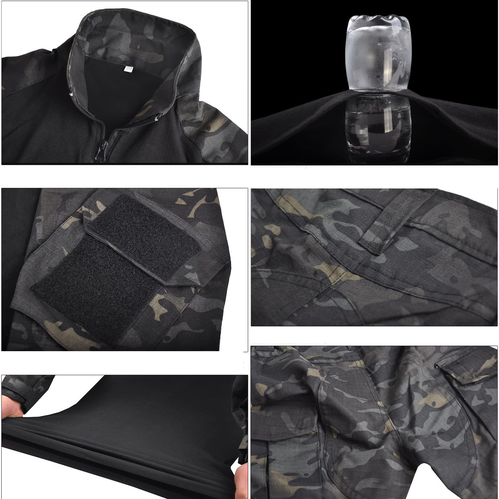 Langärmelige Taktische Kleidung+Trainingshose für Kinder,Jungen/mädchen Airsoft Paintball Spiel BDU kampfhemd,Outdoor militärfans,die Jagd Camping uniform Anzug schießen