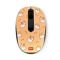 Legami - Mouse Wireless con Ricevitore USB Ultra Compatto, Tema Corgi