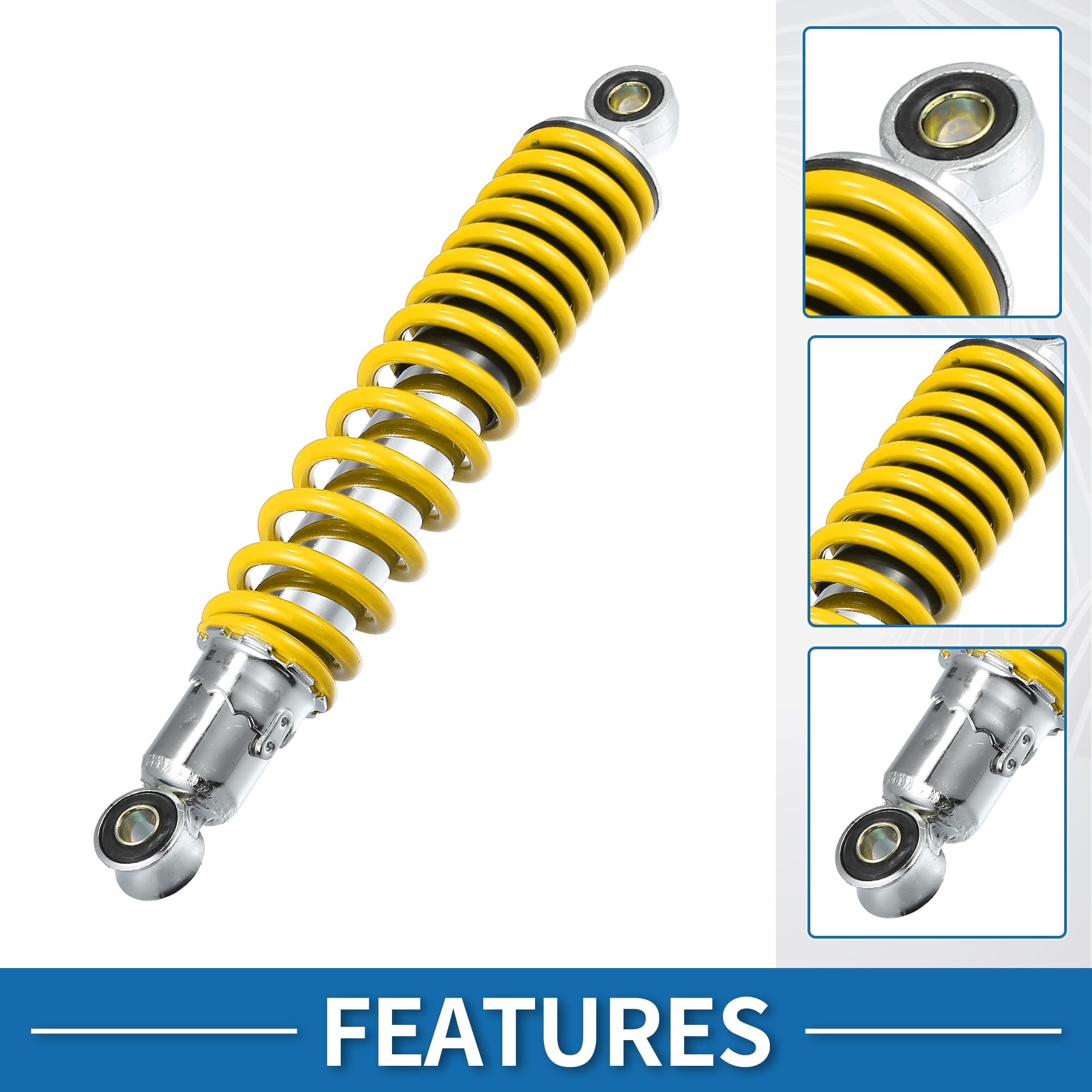 Akozon Front/Rear Shock Absorbers Universal 240mm Shock Absorber Suspension Damper With Air Tank For Motorcycle ATV Off Roader