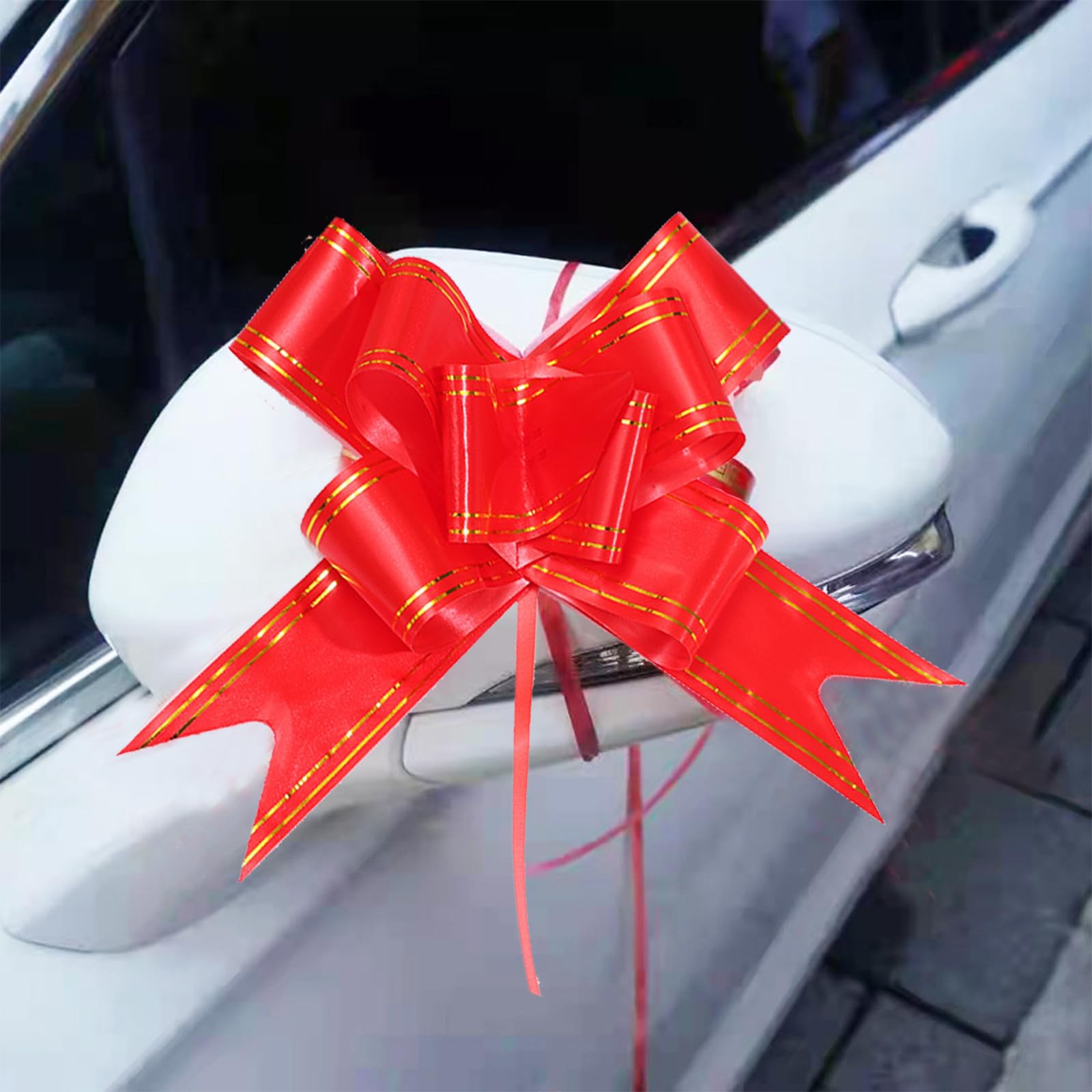 10 PCS Grand Nœud D'emballage Cadeau, Nœud à Tirer Avec Ruban Pour Paniers- Cadeaux De Mariage, Nœuds D'emballage Cadeau De Fête-Or, Chine