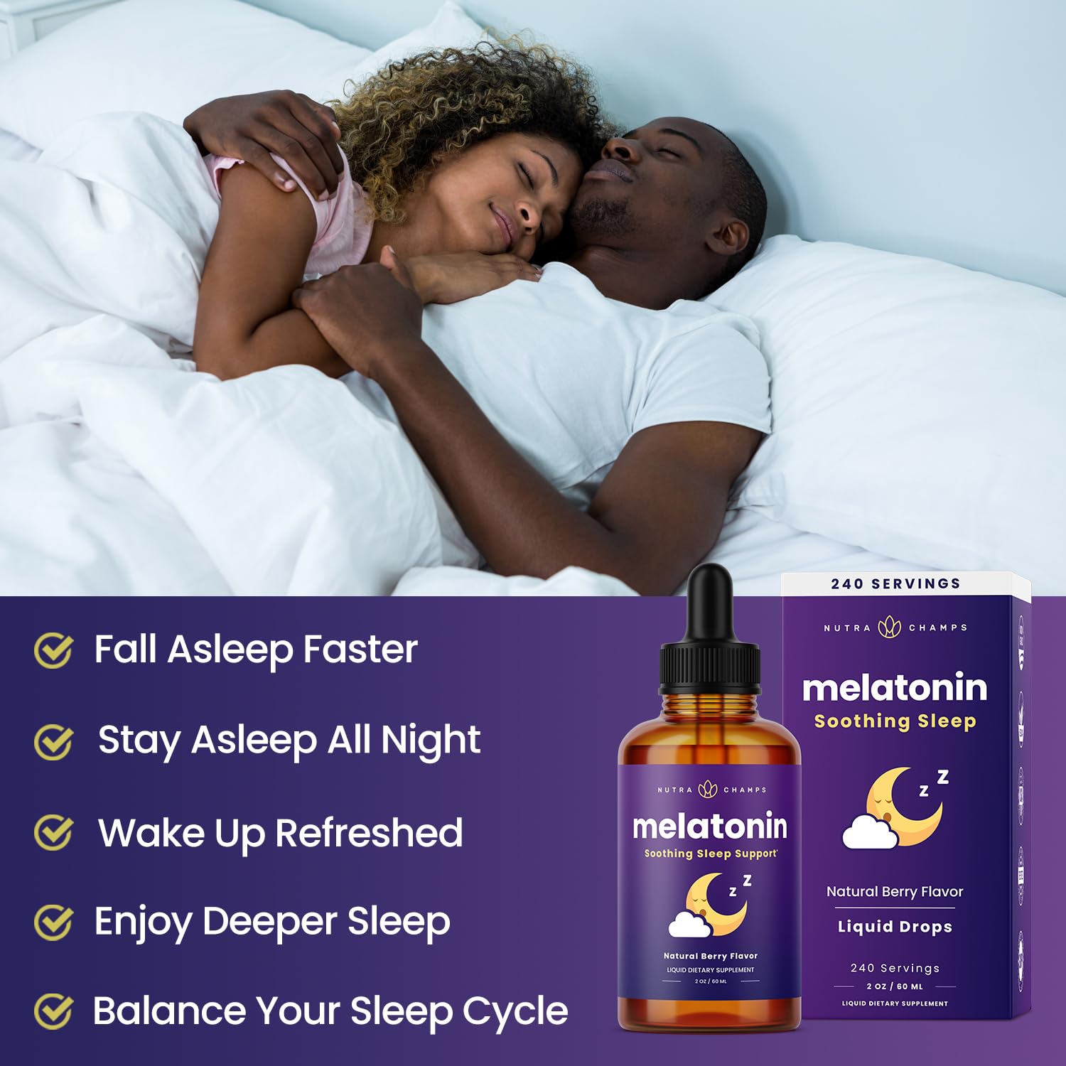 Amazon.com: NutraChamps Liquid Melatonin Drops, 480 Servings, Sugar Free  Kids Melatonin Liquid Sleep Aid Supplement, Vegan & Non-GMO, Natural Berry  Flavor, Melatonin 1 mg Drops : Health & Household