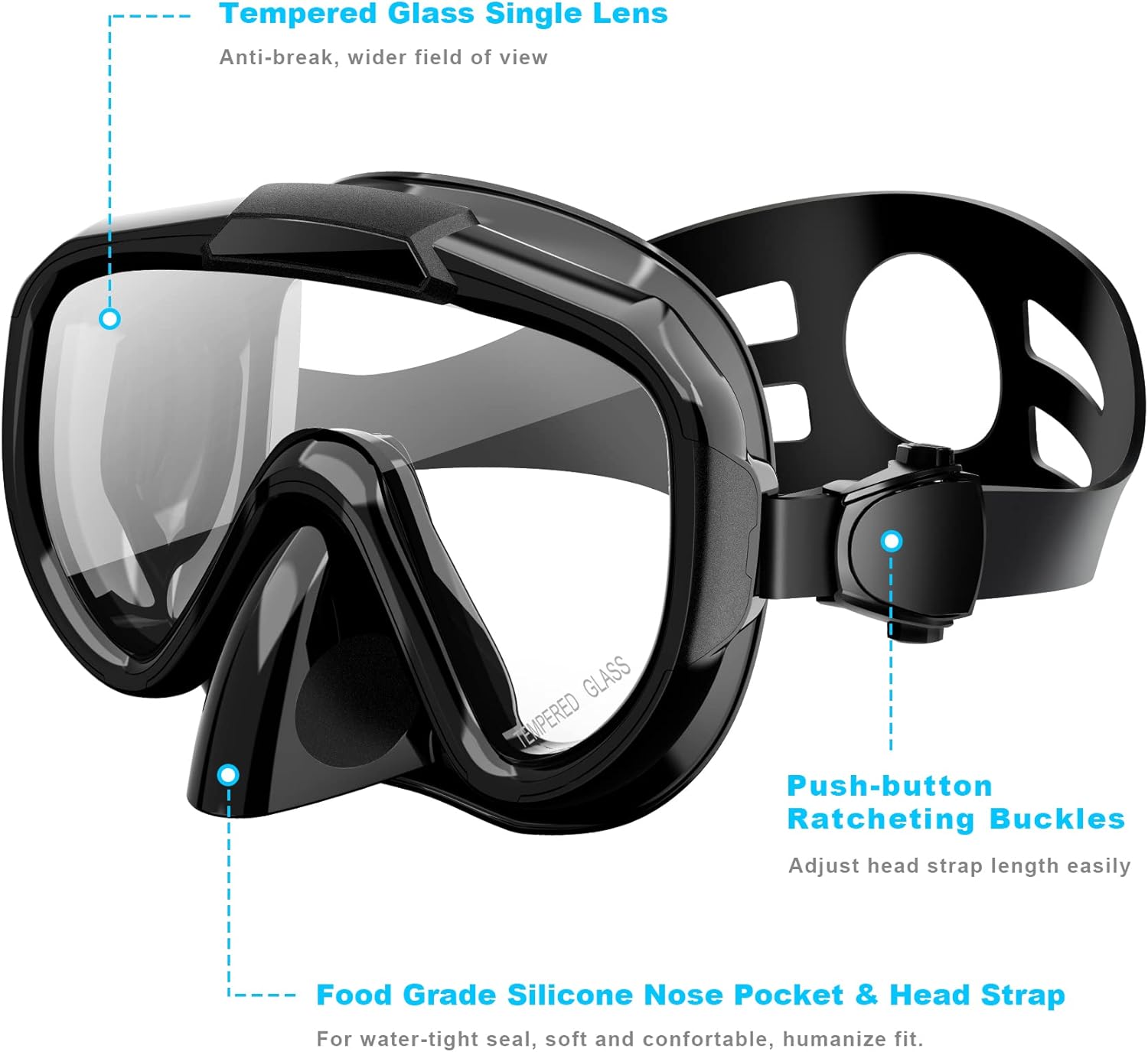 Buy Snorkel Set, Dry Top Snorkeling Gear for Adults, Panoramic Anti