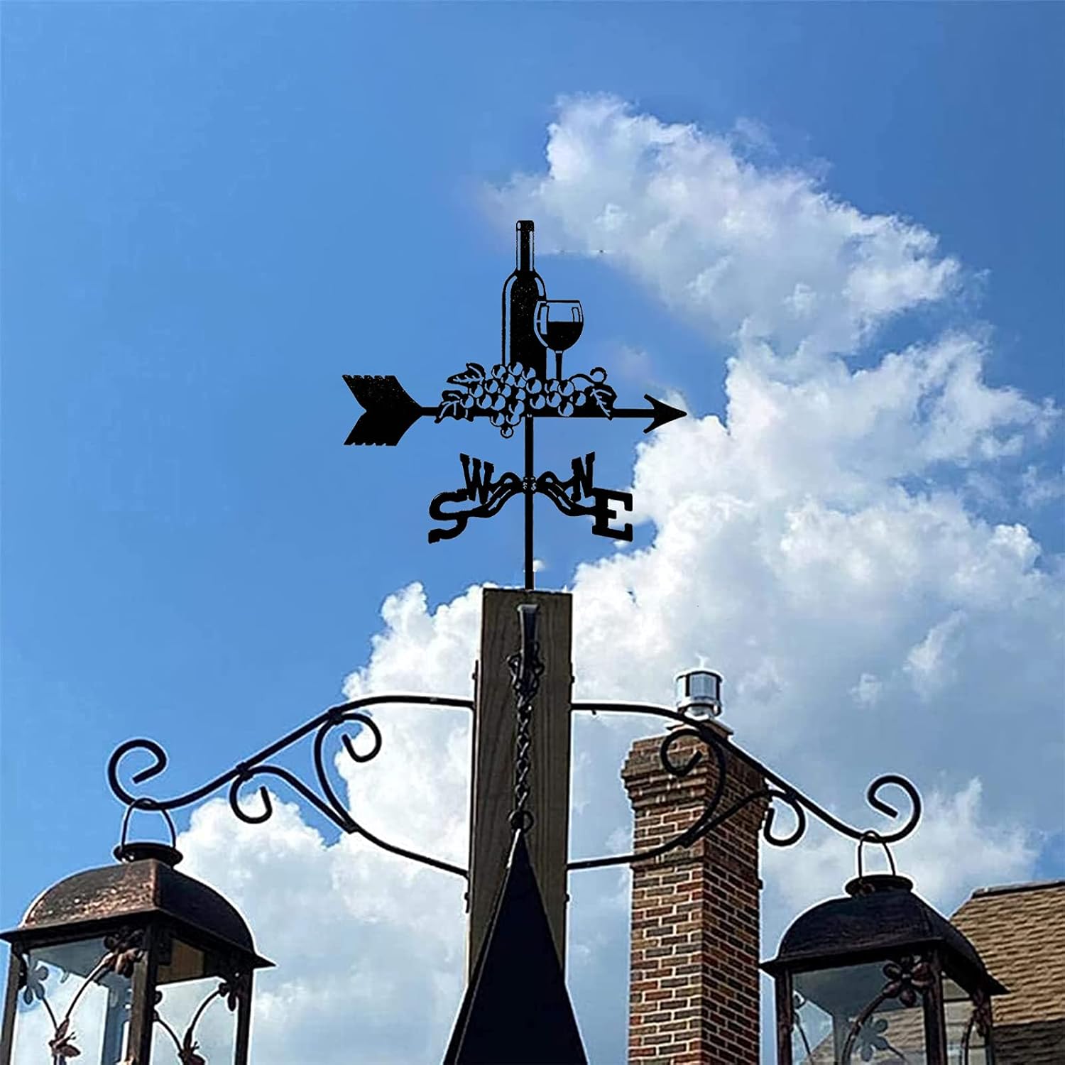 ファームハウス用風見鶏 ルーフマウント ステンレススチール製風向計