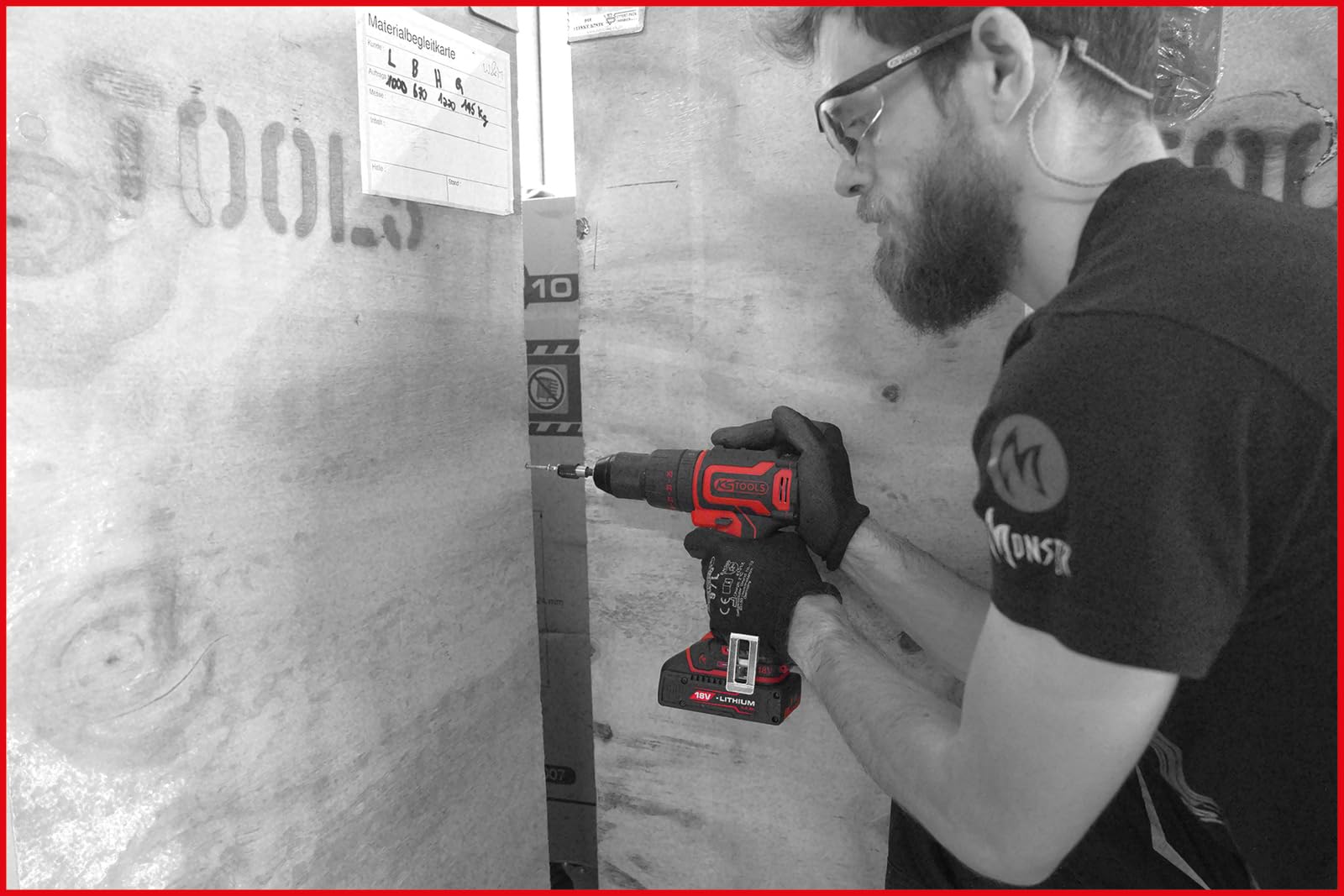 KS Tools 515.6300 eMONSTER bezszczotkowy zestaw wiertarko-wkrętarek akumulatorowych, 4-częściowy
