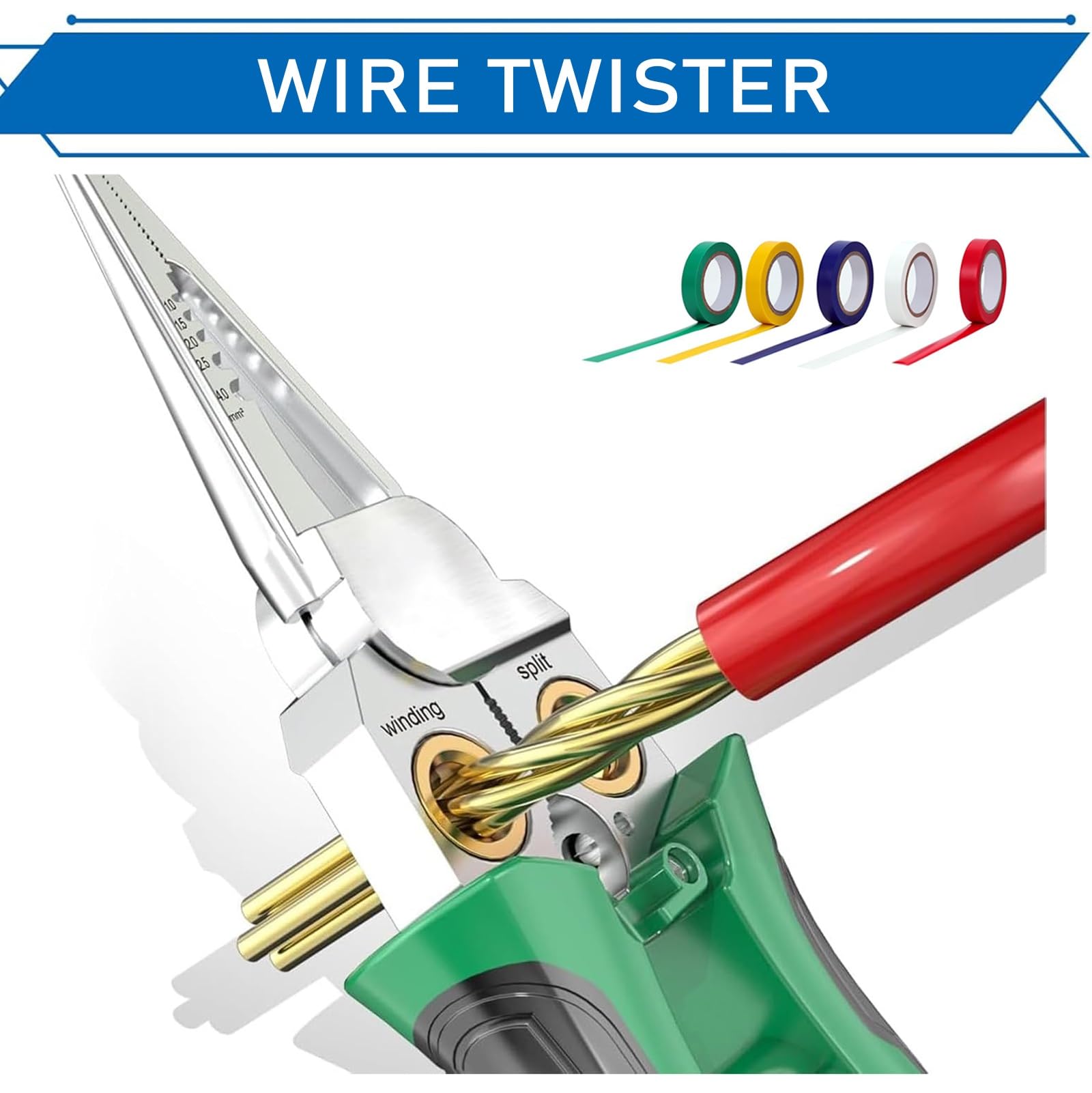 Alicates Seese 8 En 1, Alicates Pelacables Con Comprobador De Voltaje, Herramienta De Engarce Profesional Multifuncional Con Bolígrafo, Multímetro, Alicates De Punta Puntiaguda, Corte De Cables(Gray)