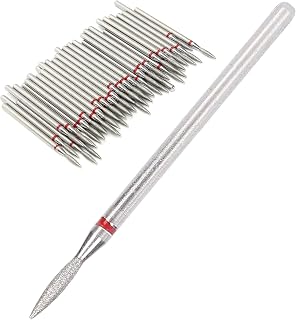 50pcs Nail Drill Bits Professional Nail Polishing Head Nail Grinding Bits Manicure Tools Electric Nail Drill Machine Accessories for Home Use, Nail Salon(F-1.8mm)