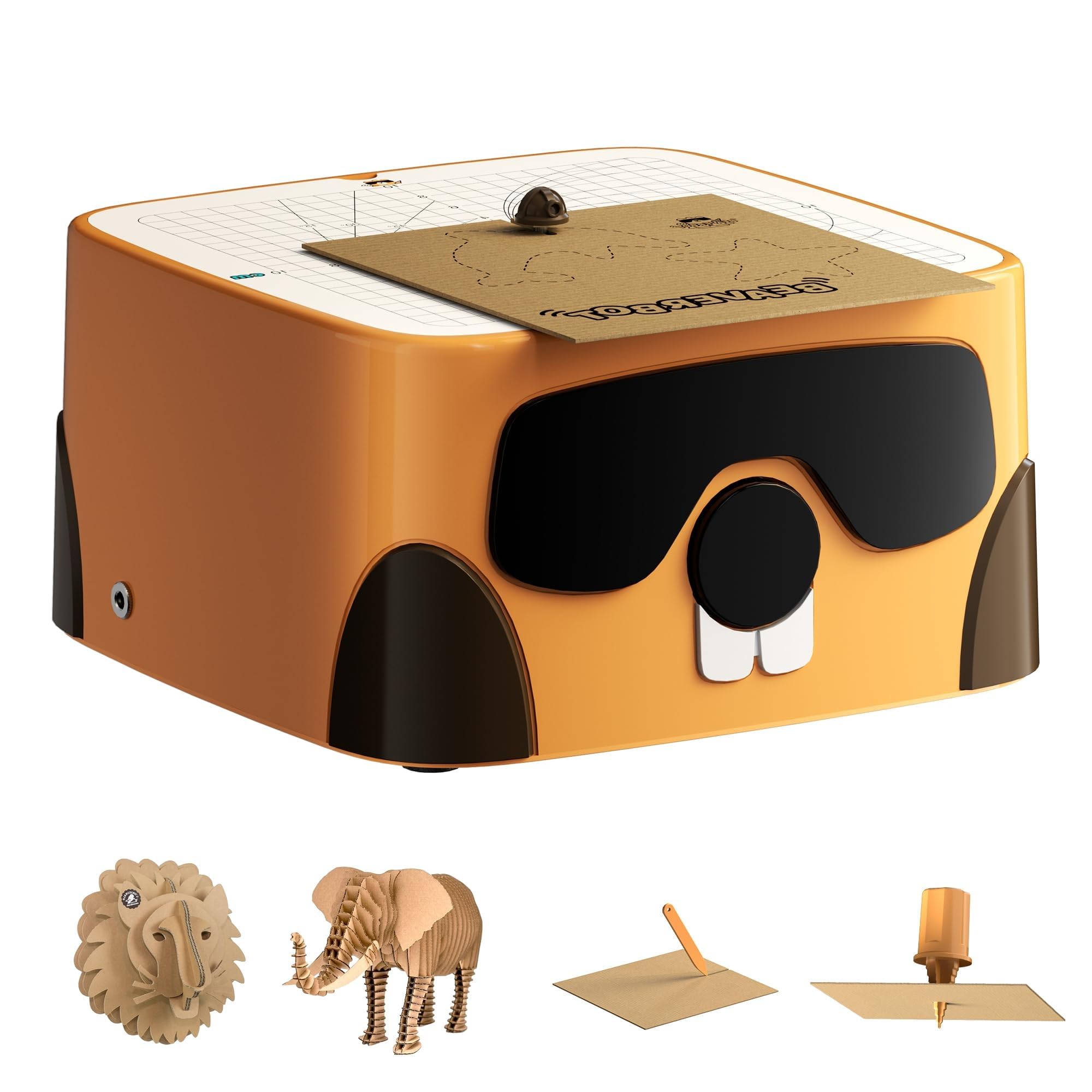 BEAVERBOT Kids Cardboard Cutter Tool - Safe DIY Construction Kit for Children Ages 3+, Educational STEM Craft Toy for Boys & Girls, Creative Art and Building Project Set