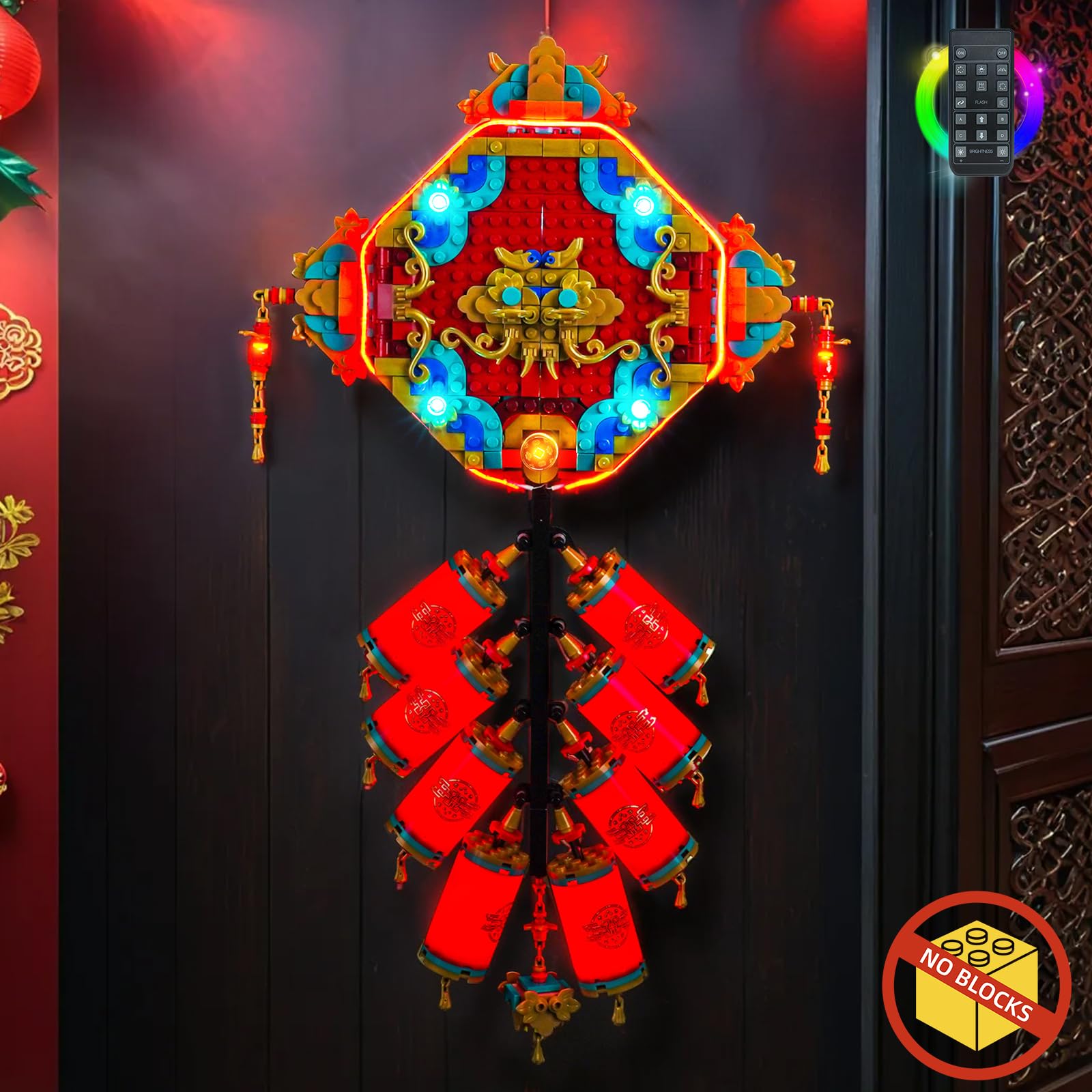 Remote Control Led Light Set Compatible with Lego Fortune Firecracker 80118 (No Model) - Image 4