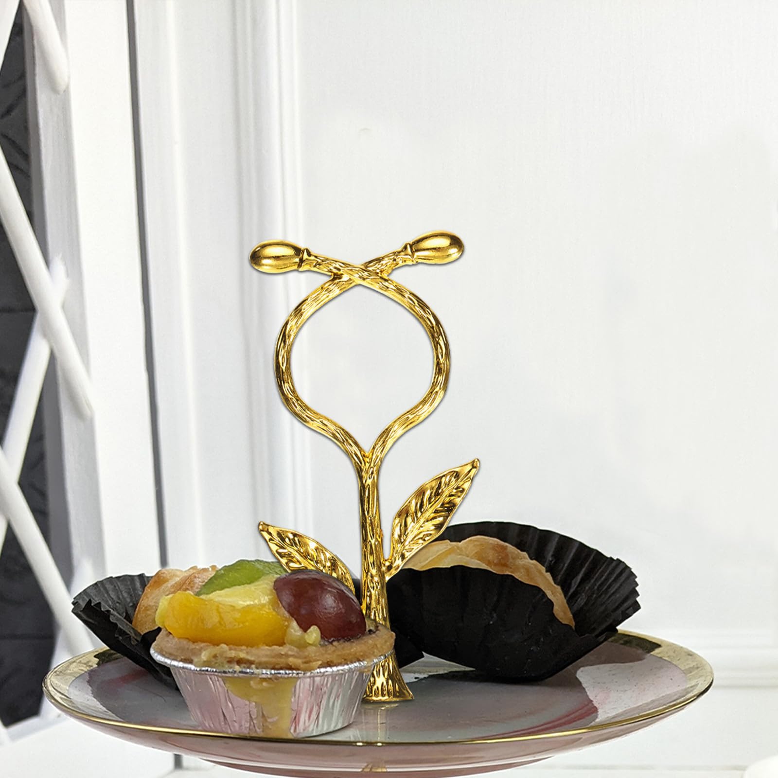 Glorlliant Lot De 3 Présentoirs à Gâteaux Transparents Élégants - 15cm + 20cm + 30cm Avec Pieds En Métal Résistants à La Chaleur