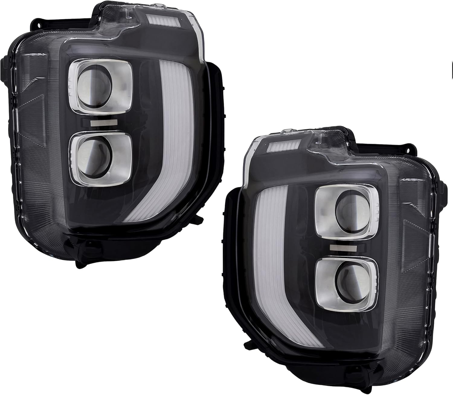 ALLIGATOR AUTO LIGHTS Headlight Assembly Set Compatible With Hyundai Palisade 2020 Essential, Preferred Halogen Headlamp Pair, With LED DRL, With Bulbs, CAPA Certified, Left & Right Sides