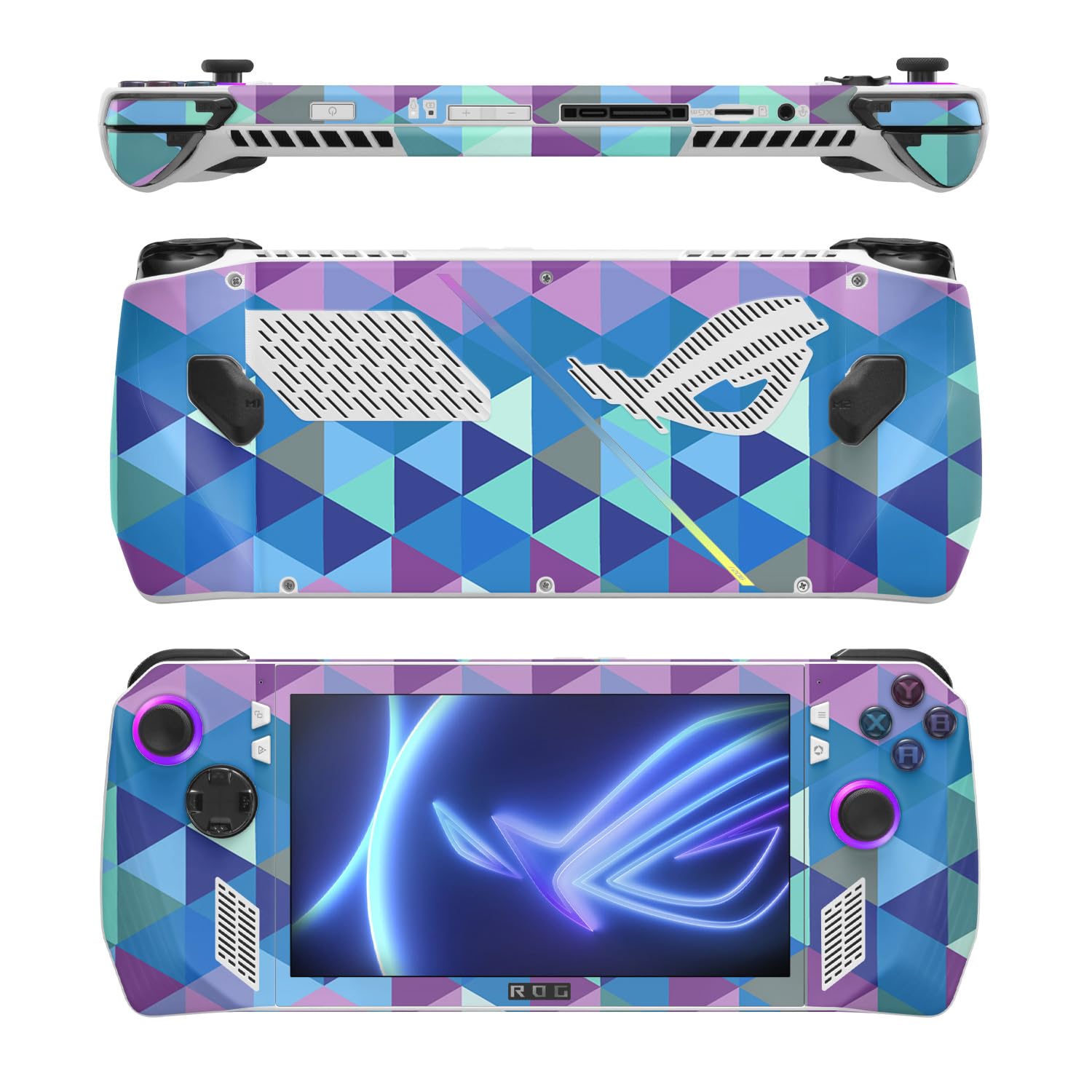 MightySkins Skin Compatible with Asus ROG Ally - Purple Kaleidoscope | Protective, Durable, and Unique Vinyl Decal wrap Cover | Easy to Apply