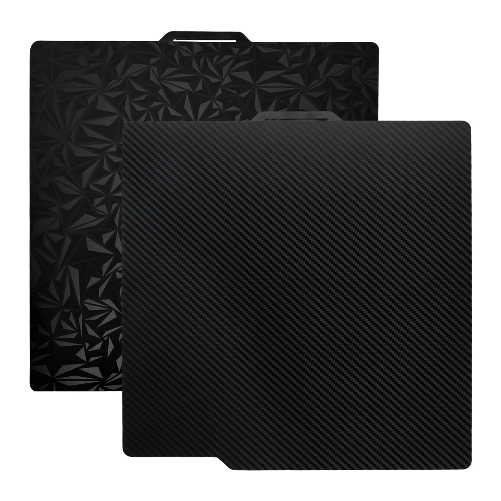 Plateau Double Face en Fibre de Carbone Pet+ Surface Diamantée Peo | Plaque de Construction, Plaque en D'Impression Magnétique Acier à Ressort pour Bambu Lab X1, X1C, P1P, P1S, A1