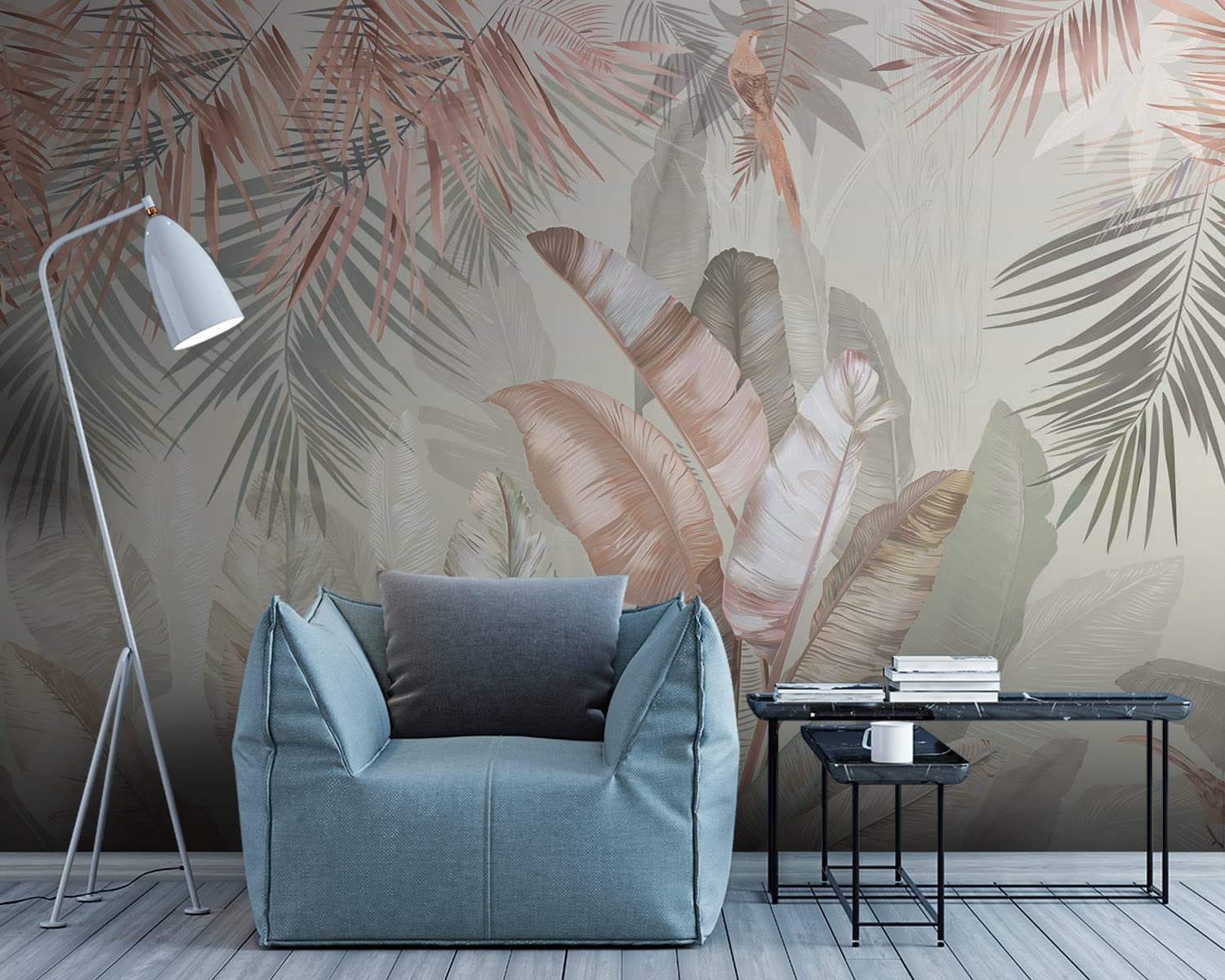 Carta Da Parati Jungle Tropicale - Fotomurale 310x210 Cm, Stile Palme Floreale, Per Camera - Foto 7