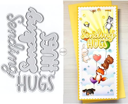 DzIxY Shadow Sending HUGS Troqueles de corte de metal para hacer tarjetas, kit de papel de gofrado, troquelados, plantillas de máquina de álbumes de