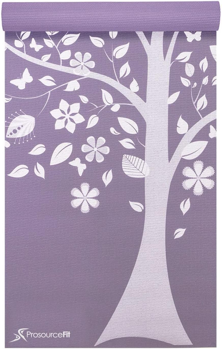 ProsourceFitYoga Mats 3/16” (5mm) Thick for Comfort & Stability with Exclusive Printed Designs