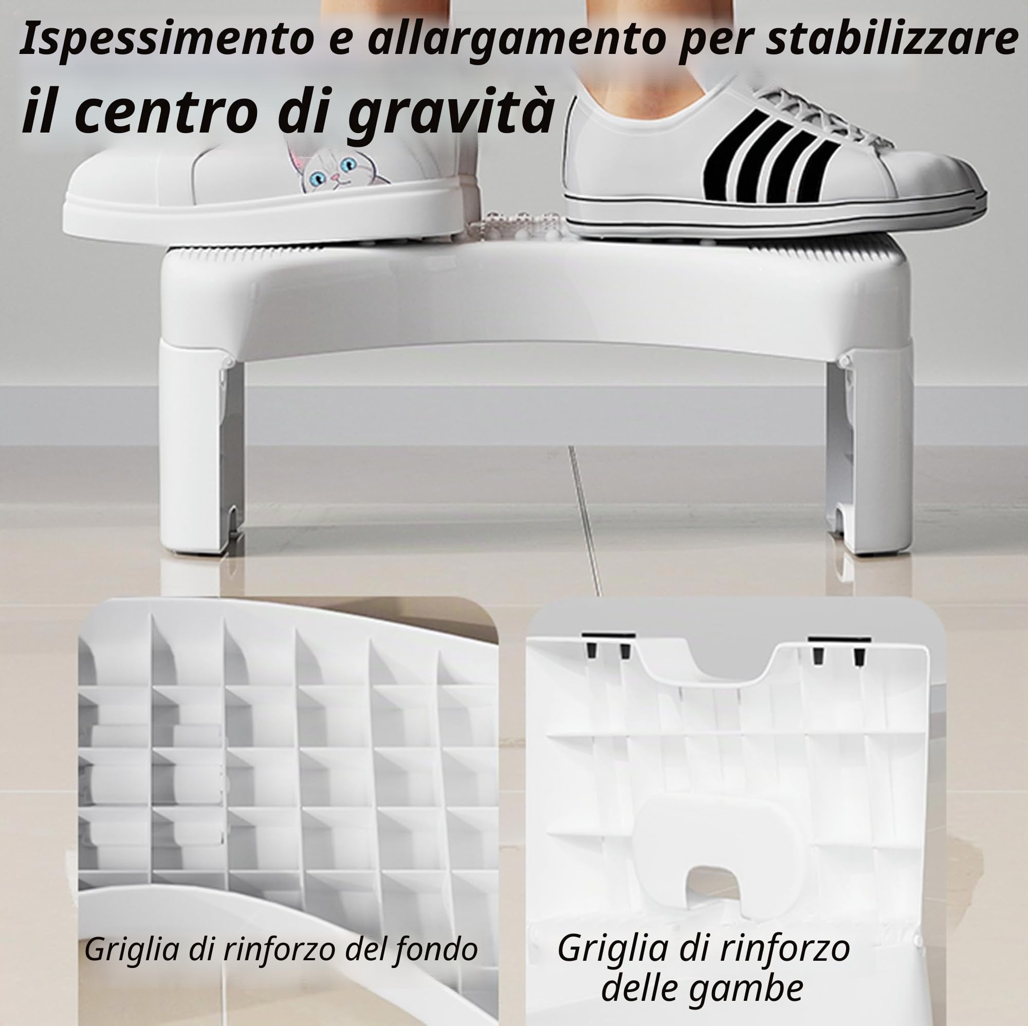 Sgabello pieghevole per WC, antiscivolo, robusto, leggero, anti costipazione, naturale e confortevole, sgabello per bambini e adulti, KZDMTD-001