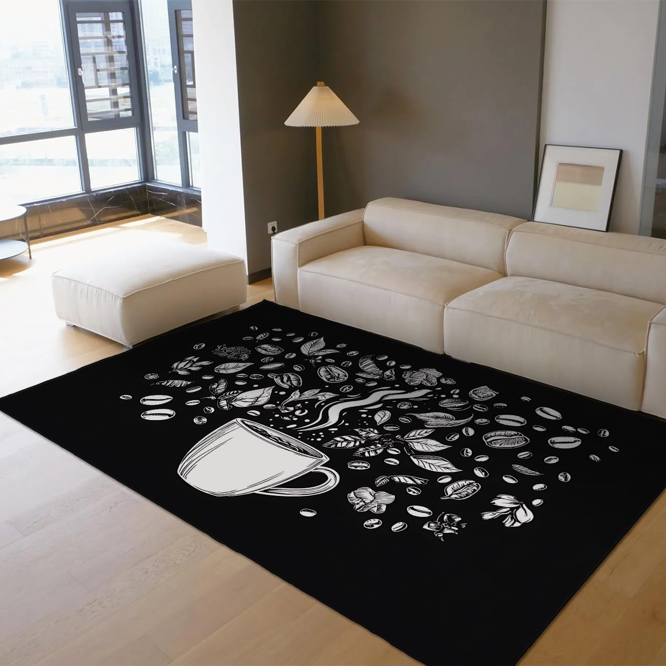 Tapis antidérapant et lavable 180x270 noir pour éviter les glissades