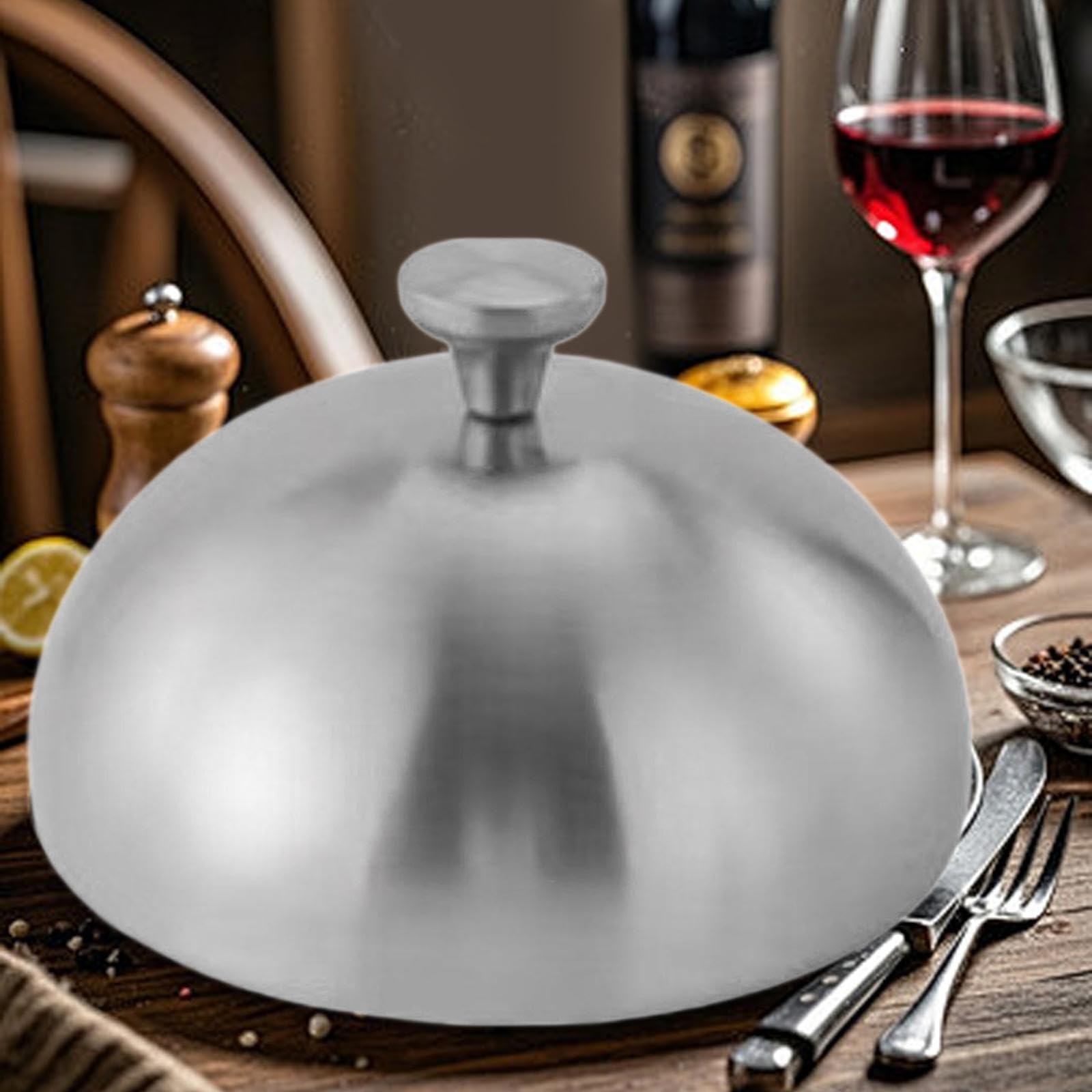 rockible Couvercle à Badigeonner avec Poignée, Couvercle en Métal pour Faire Fondre Le Fromage et Barbecue, 30cm