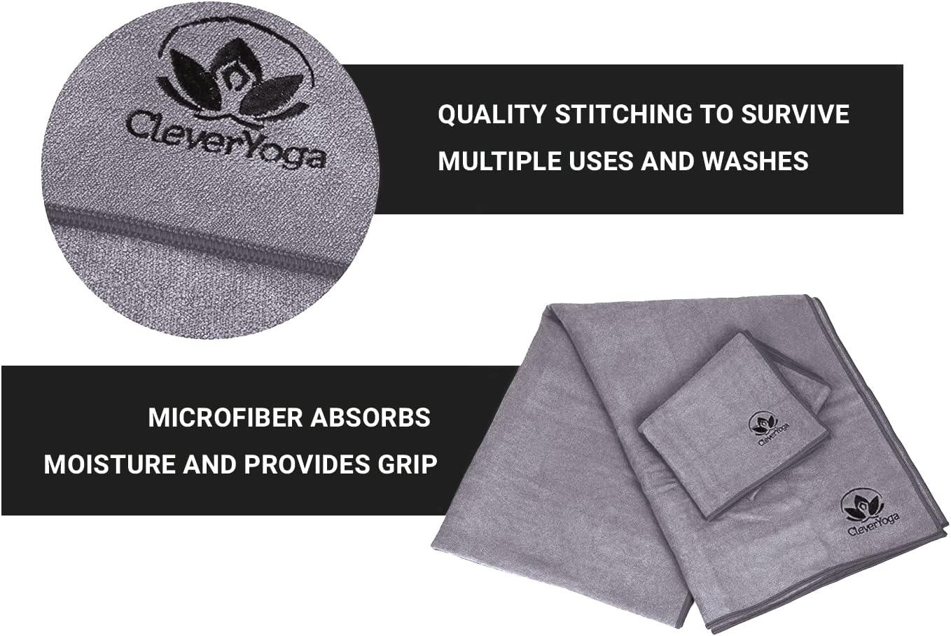 Yoga Gift For Women and Men - Mat Set Gray Kit 7PC - 6mm Large Yoga Mat, Yoga Mat Towel, 2 Yoga Blocks, Yoga Strap, Yoga Hand Towel with a Bag for Storage and Carrying - Great for Home or Travel : Sports & Outdoors
