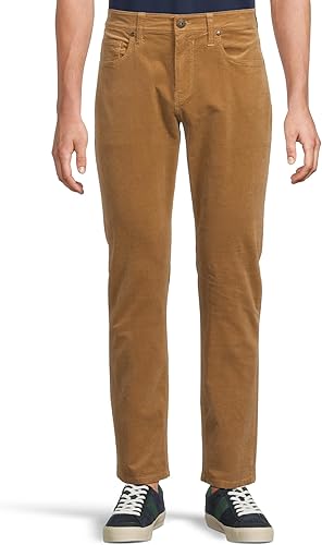 Paige Men's Federal Slim Straight Fit Stretch Corduroy Pant, Palomino, 36