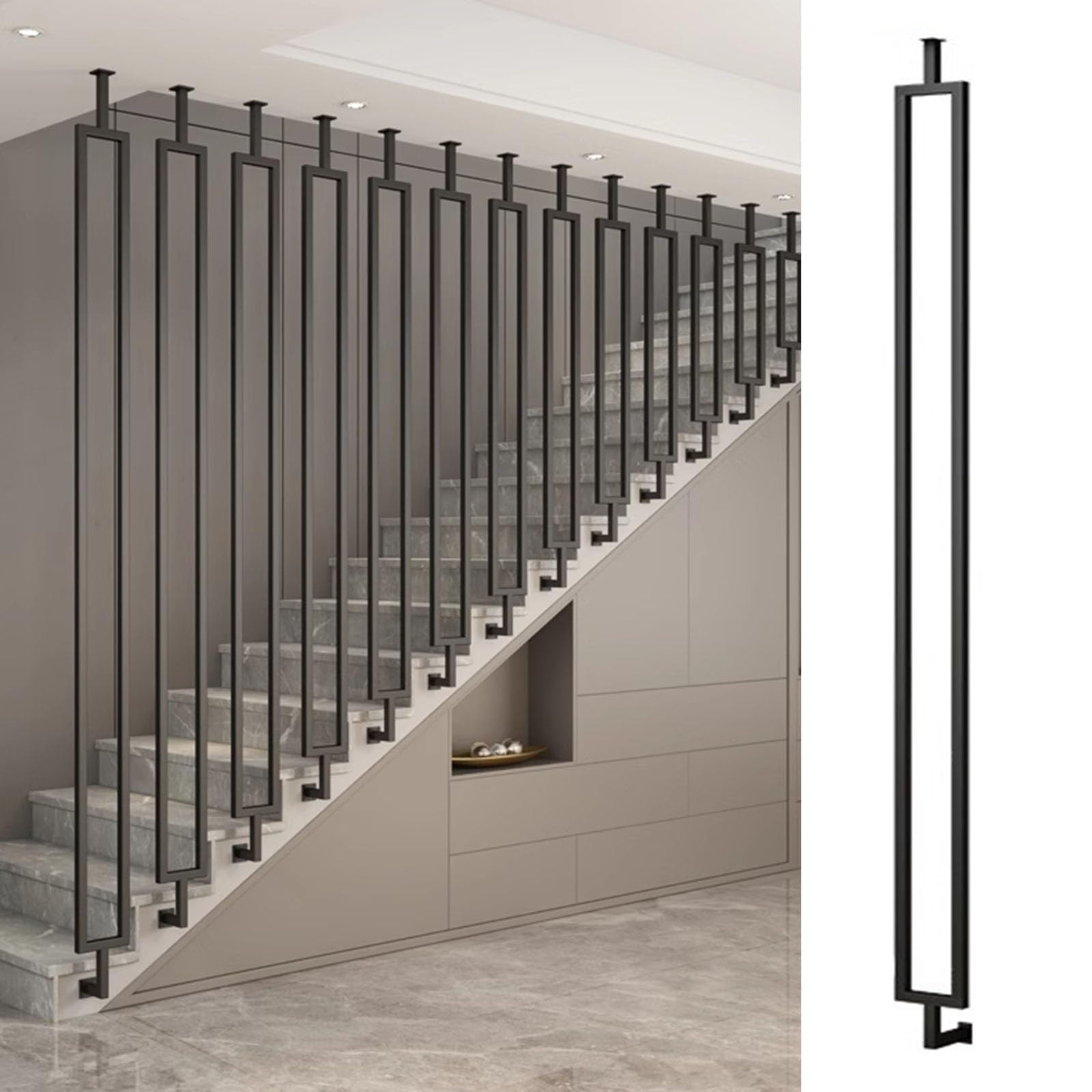 Broches d'escalier universelles et modulables pour rampes en pente