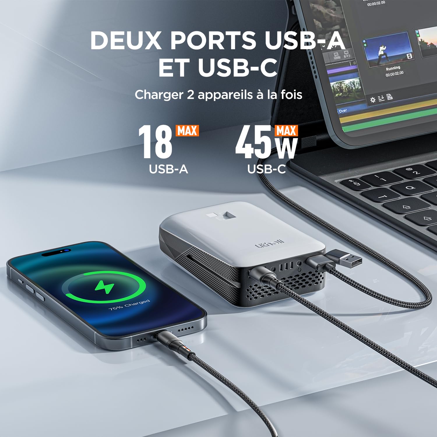 Litheli Pulvérisateur à Pression 5 litres, sans Fil, 26 PSI, pulvérisateur sur Batterie 20 V pour la Maison, Le Jardin, Le Nettoyage des véhicules, Le Nettoyage des Tapis (Blanc)