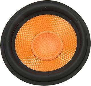Paper Speaker Subwoofer Drum, 1 Inch Inner Diameter Damping Changing Subwoofer Cone Drum Paper Dirt Blocking with Rubber Surround for 4in Speakers