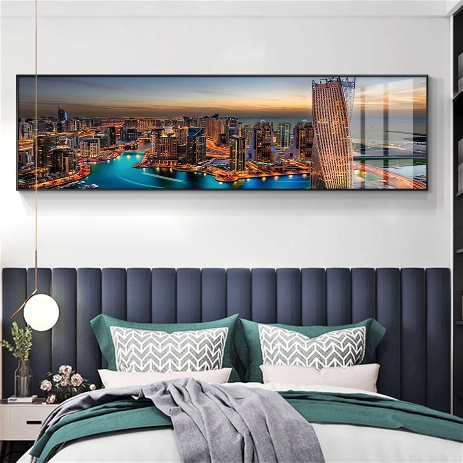 Broderie diamant adulte coffret cadeau DIY peinture diamant vue de nuit 70x140cm