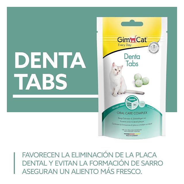 Foto 2 de 6 de GimCat Denta comprimidos - Snack para gatos funcional que favorece el cuidado bucodental