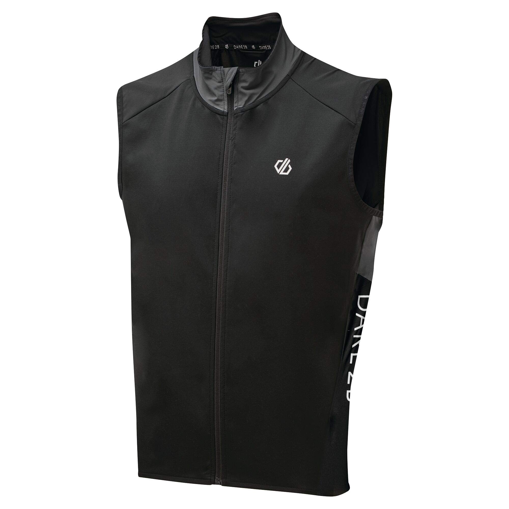 Dare 2b Sequel' Lightweight Full Zip Zipped Pocket Reflective Detail Cycle Vest Cycle Tops - Black, M