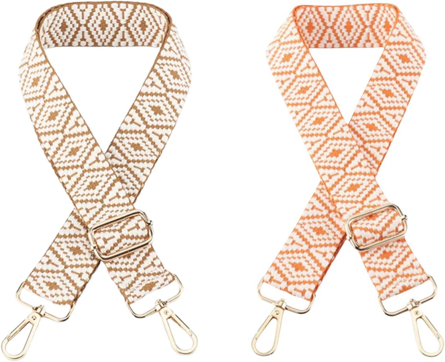 2pcs Woven Shoulder Straps, Suitable for Shoulder Bags, Wallets, Replacement Parts, Crossbody Bags, Brown Long Strap Handbag Backpack Accessories for Girls, Adjustable Wide Shoulder Straps