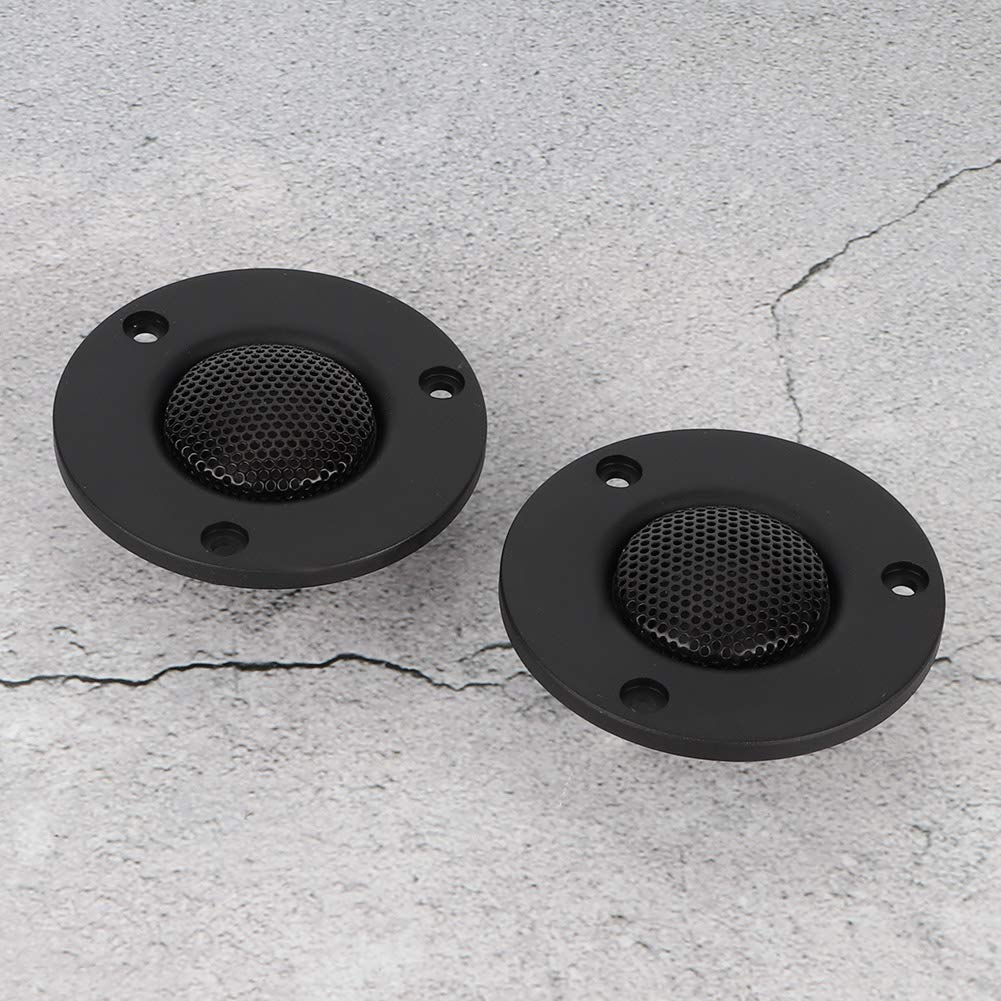 2Pcs Dôme Tweeter Haut-Parleur 25 cœurs 60W B7 Film en Soie Pure Diaphra e Treble Haut-Parleur Corne F0 KHz à 28 KHz Aimant N40 avec radiateurs