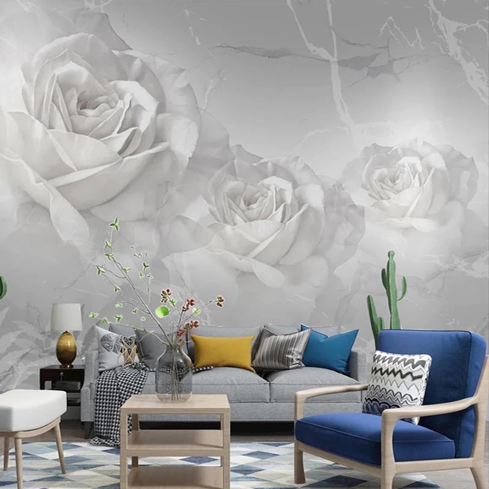 Papier peint autocollant 3D marbre pour masquer les défauts des murs