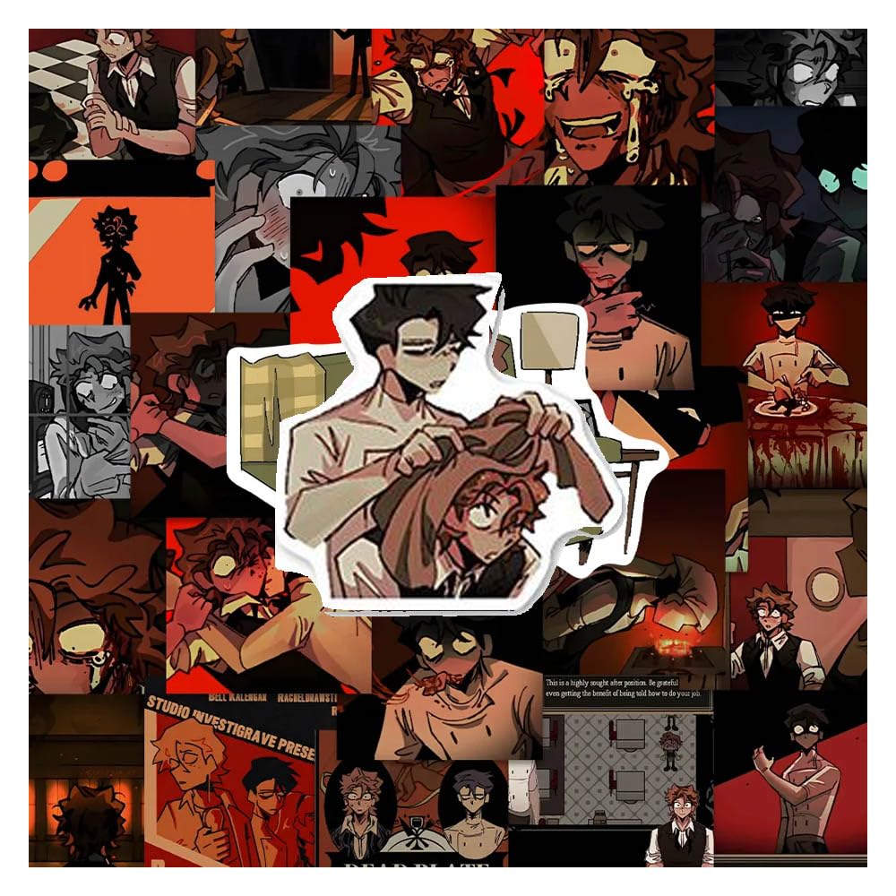 DeadPlates Stickers, 50 Pcs Anime Figure Vinyl Waterproof DIY Sticker Decals for Party, Water Bottle Scrapbook Laptop Skateboard Computer for Teens Students