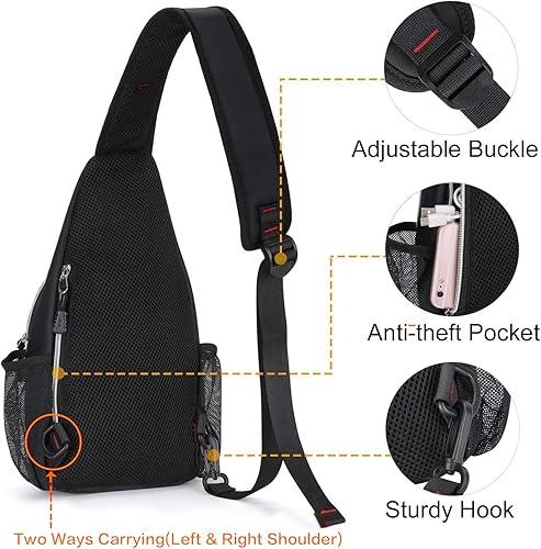 Miniatura 6 de MOSISO - Minimochila bandolera, pequeña mochila de senderismo para viajes al aire libre, bolsa de deporte de estilo informal