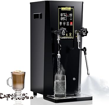 WantJoin Commercial Milk Frother & Beverage Warmer - 2200W Professional Milk Steamer Machine with LED Display Panel for Latte, Cappuccino, Coffee, Hot Chocolate and Milk Tea, Perfect for Cafes & Home