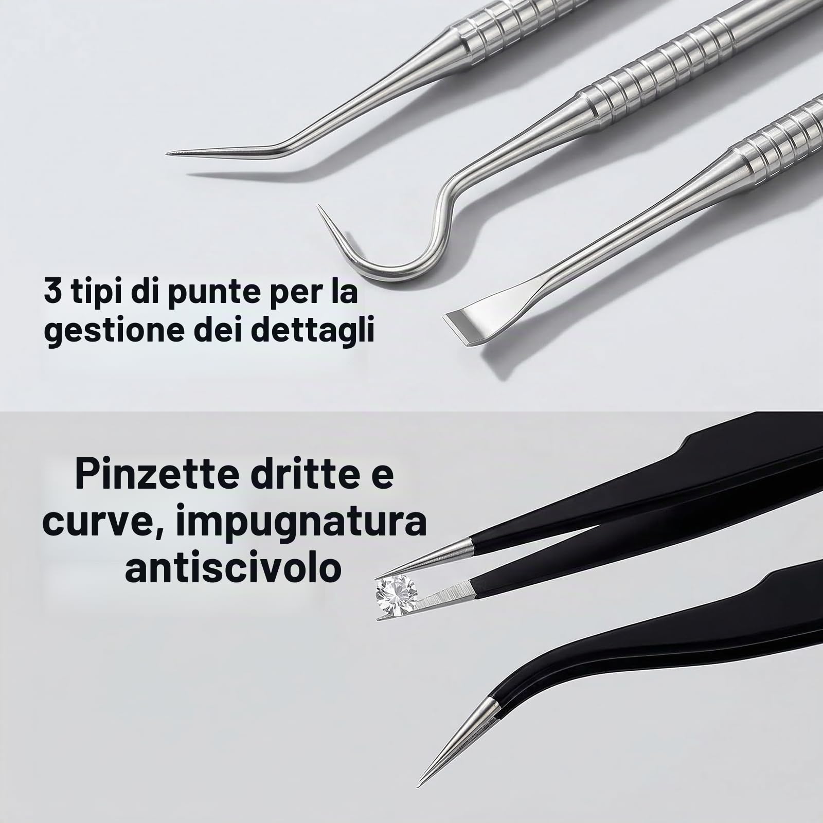 5 pezzi in acciaio inox per erbacce in vinile, cartoncini in vinile, kit per lavori creativi con gancio curvo, spatola, pinzette, per scritte in vinile, sagome e cammei scrapbooking