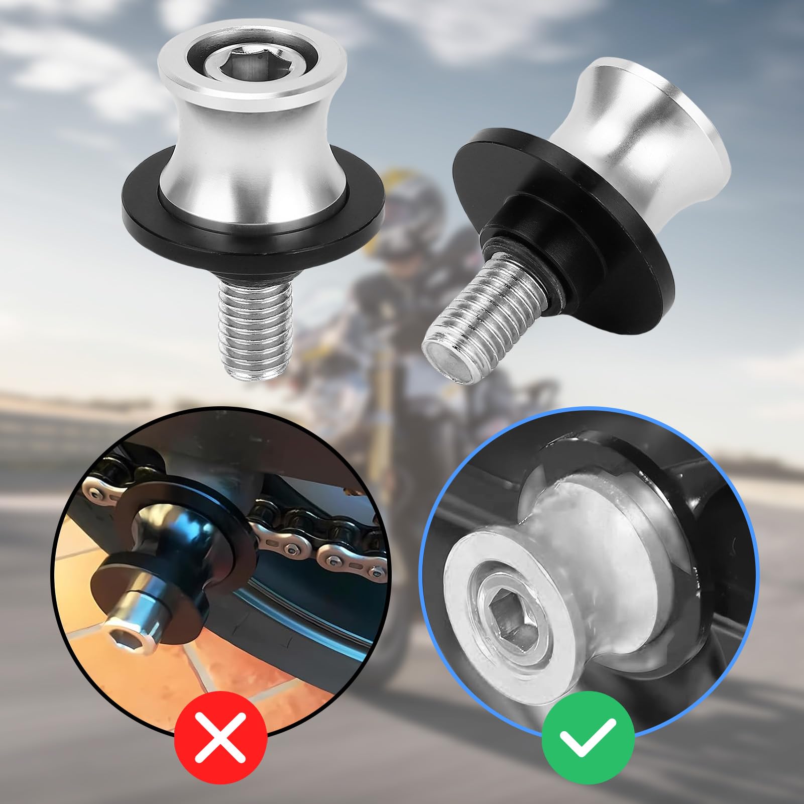 Bobbins / Racing Adapter Mounting Stand M10 X 1.25 Silver Bobbins / Racing Adapter Mounting Stand M10 X 1.25 Silver