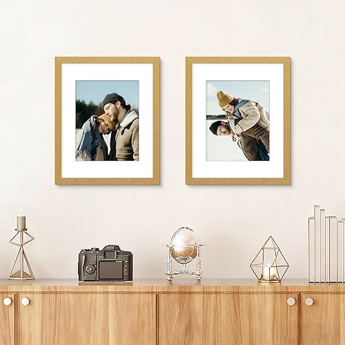 Miniatura 100 de Picrit - Juego de 12 portarretratos de 5 x 7 pulgadas para colgar en la pared o exhibir sobre una mesa, para fotos de 4 x 6 con paspartú o 5 x 7