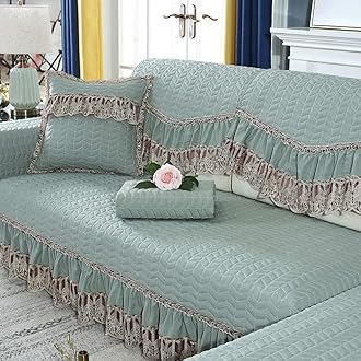 Sofa Cushion Non Slip,Sofa Cushion Non-Slip Modern Home Sofa Cover Four Seasons Universal@Green_80*120Cm(1Pcs)