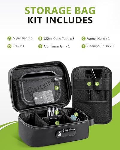 Miniatura 24 de OZCHIN Bolsa grande a prueba de olores con cerradura de combinación, caja de bloqueo a prueba de olores, estuche de almacenamiento de viaje, bolsa