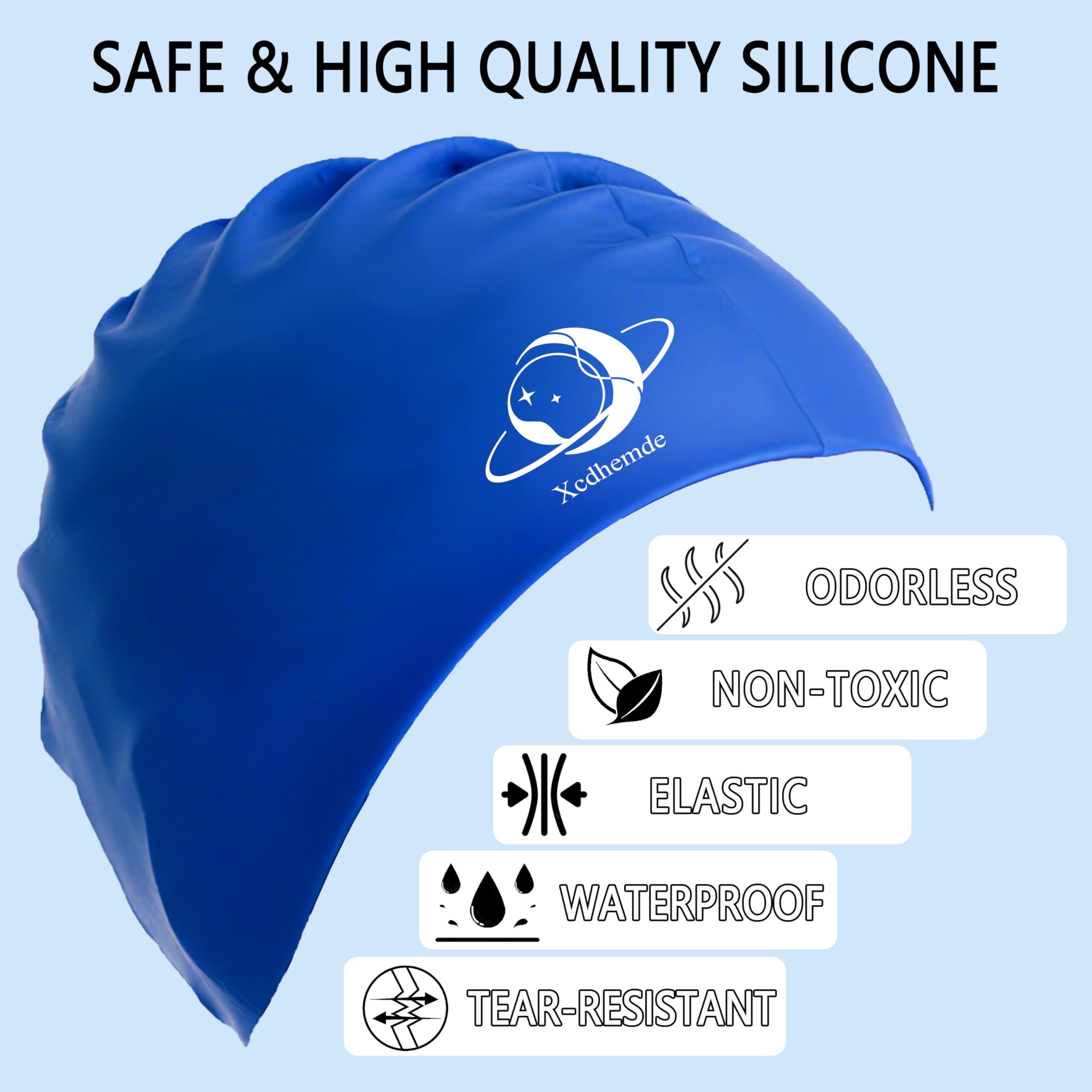 Bonnet de Bain Enfant Silicone Natation Piscine Confortable Souple