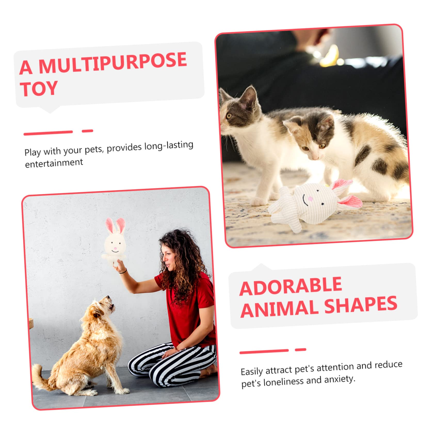 Supvox 5stücke Hundespielzeug Aus Plüsch Mit Quietscher Molarspielzeug Für Hunde Und Katzen Langlebig Und Sicher Zähneputzen Und Spielen Für Kleine Und Mittelgroße Haustiere